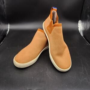 Rothy's The Chelsea Hi Top Sneakers Fawn Textile Comfort Shoes - Size 9.5 EUC